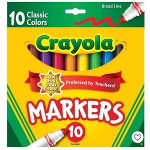 Crayola Markers Broad Line 10ct Classic (5 pack)